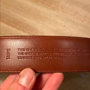 COACH Women’s Taupe Leather Belt Large